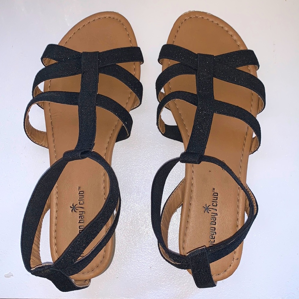 Black Glitter Sandals - Montego Bay club